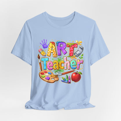 Colorful Palette & Supplies Art Teacher Tee