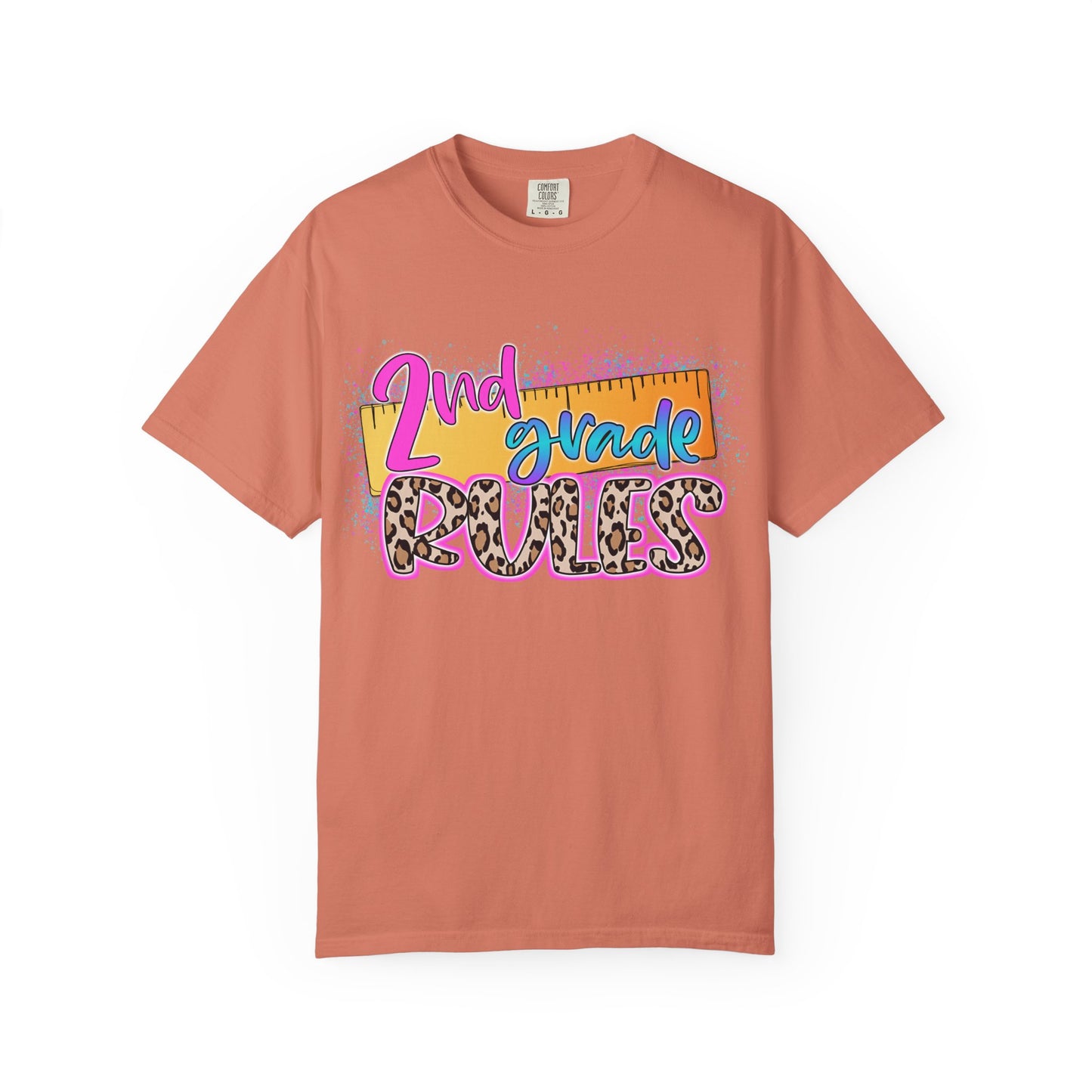 Second Grade Rules T-Shirt, Fun Shirt, Unisex Garment-Dyed Tee, Back to School Top, Teacher Gift
