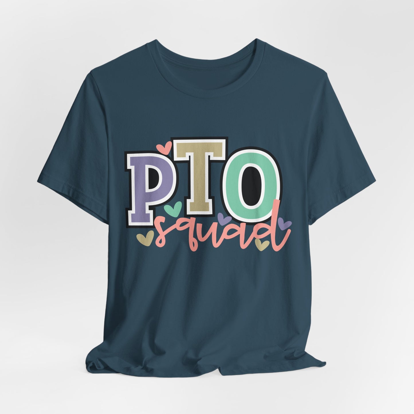 Colorful PTO Teacher/Parent Volunteer Squad Tee