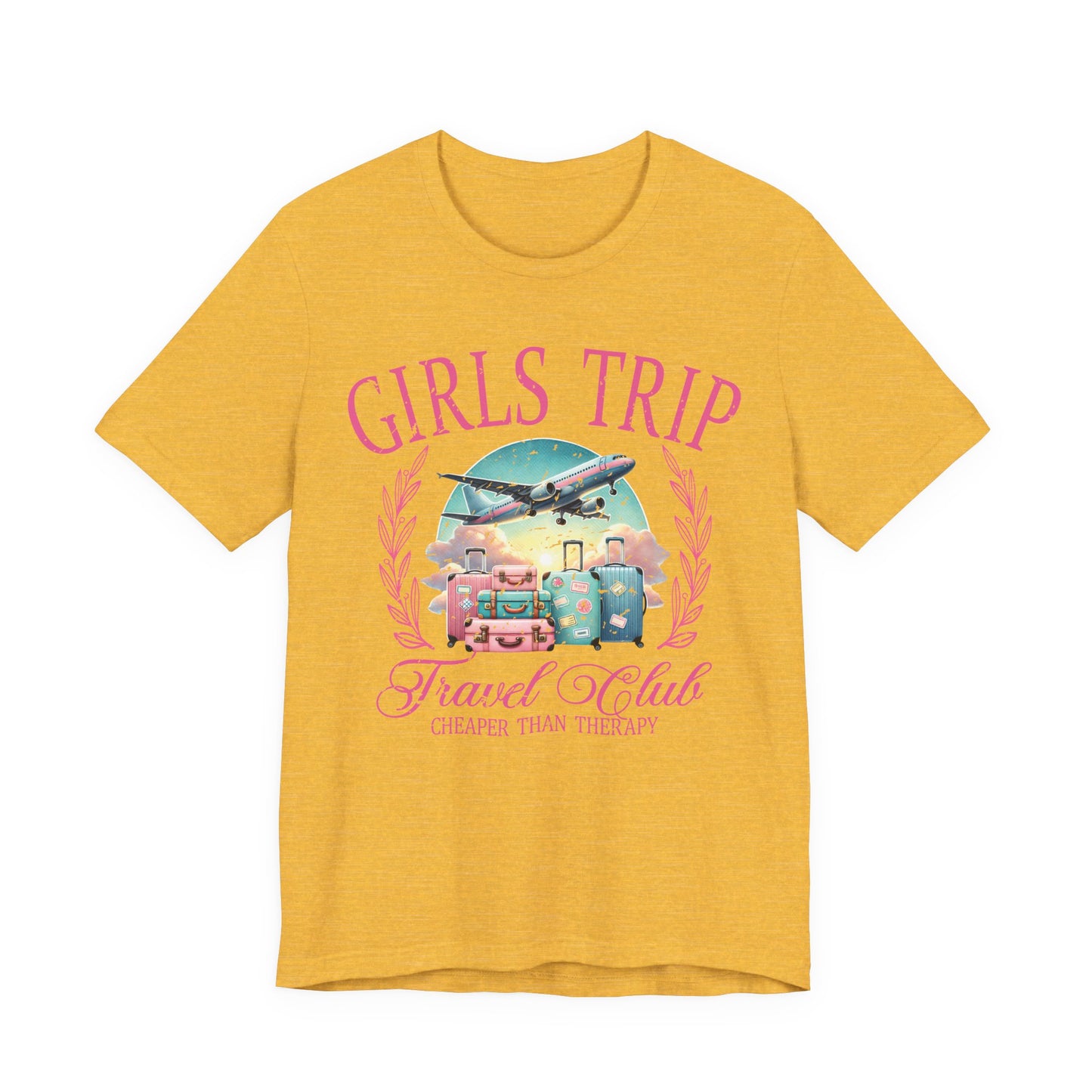 Girls Trip Travel Club Tee — Cute Suitcase & Plane Vacation Shirt