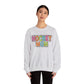 Colorful Dalmation Print Hockey Mom Crewneck Sweatshirt