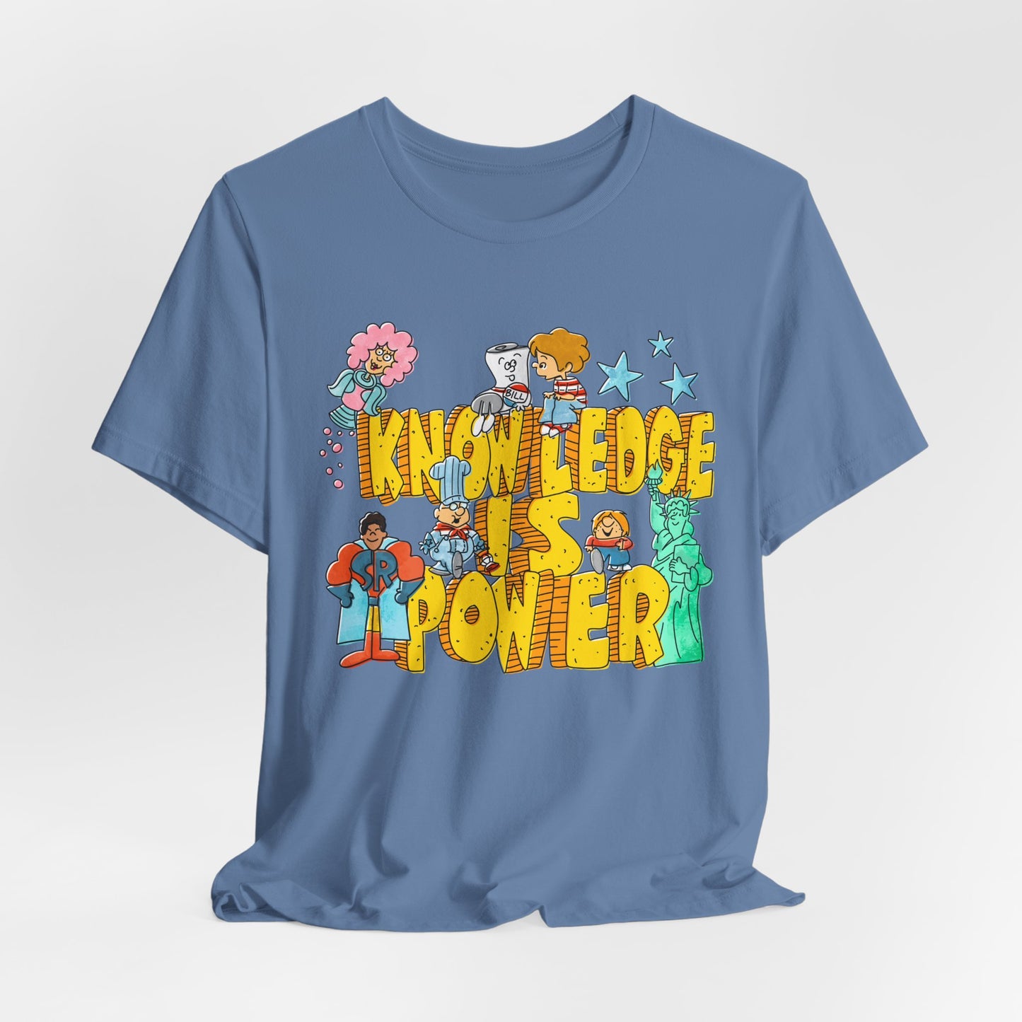 Knowledge Is Power Retro Vintage Graphic Tee