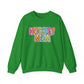Colorful Dalmation Print Hockey Mom Crewneck Sweatshirt