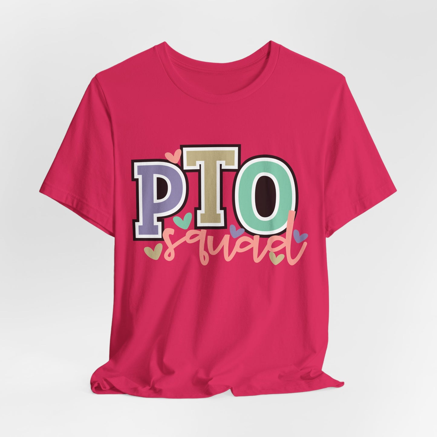 Colorful PTO Teacher/Parent Volunteer Squad Tee