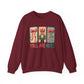 Y'all Are Nuts Faux Yarn Nutcracker Holiday Crewneck Christmas Sweatshirt