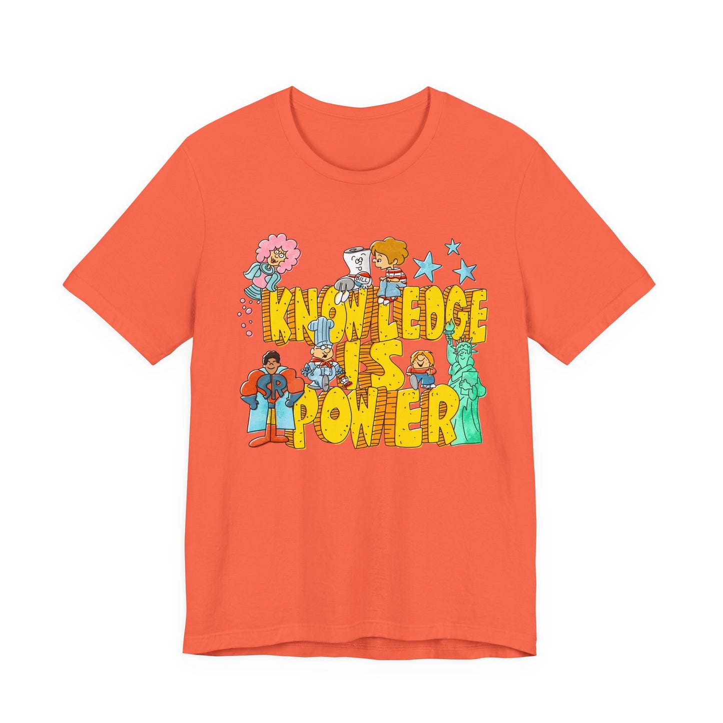 Knowledge Is Power Retro Vintage Graphic Tee