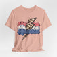 Patriotic Leopard Print America, Born & Raised - Graphic Tee