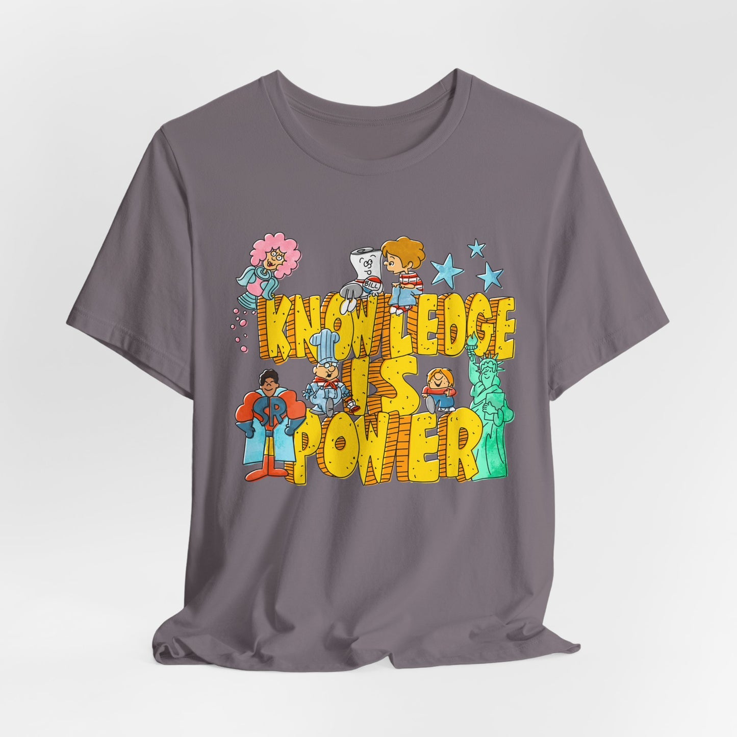 Knowledge Is Power Retro Vintage Graphic Tee