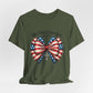 One Nation Under God Patriotic T-shirt with Bow Design
