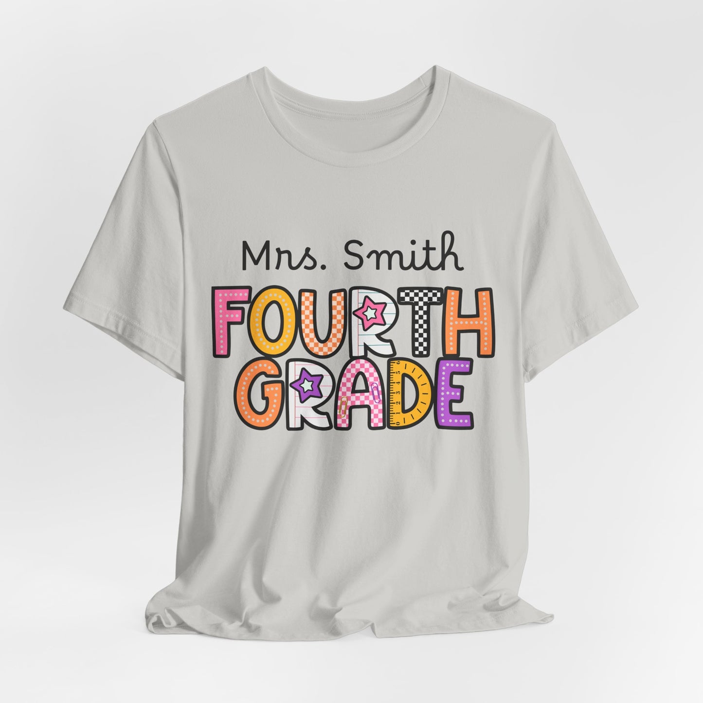 Personalized Fourth Grade Teacher T-Shirt