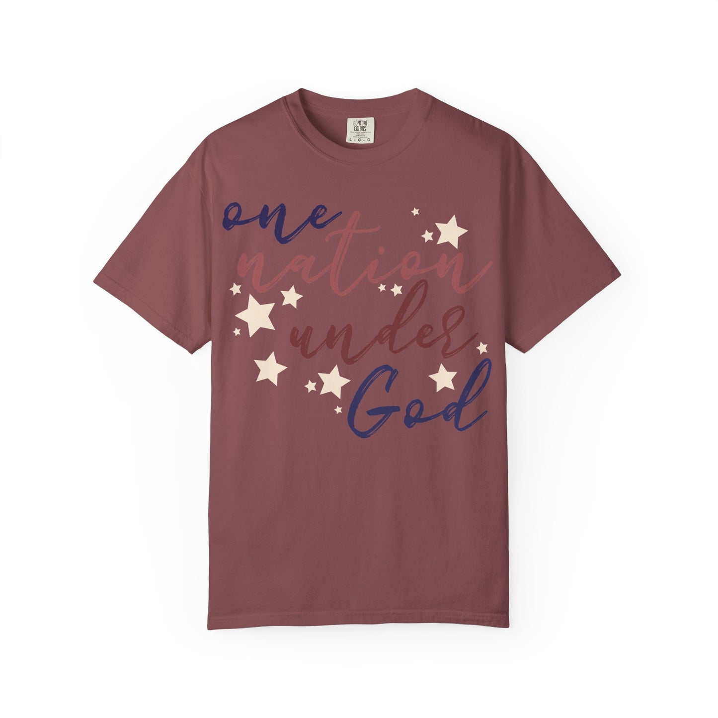 One Nation Under God T-Shirt, Relaxed Fit Shirt, Casual Wear, Gift for Friends, Comfy Everyday Tee