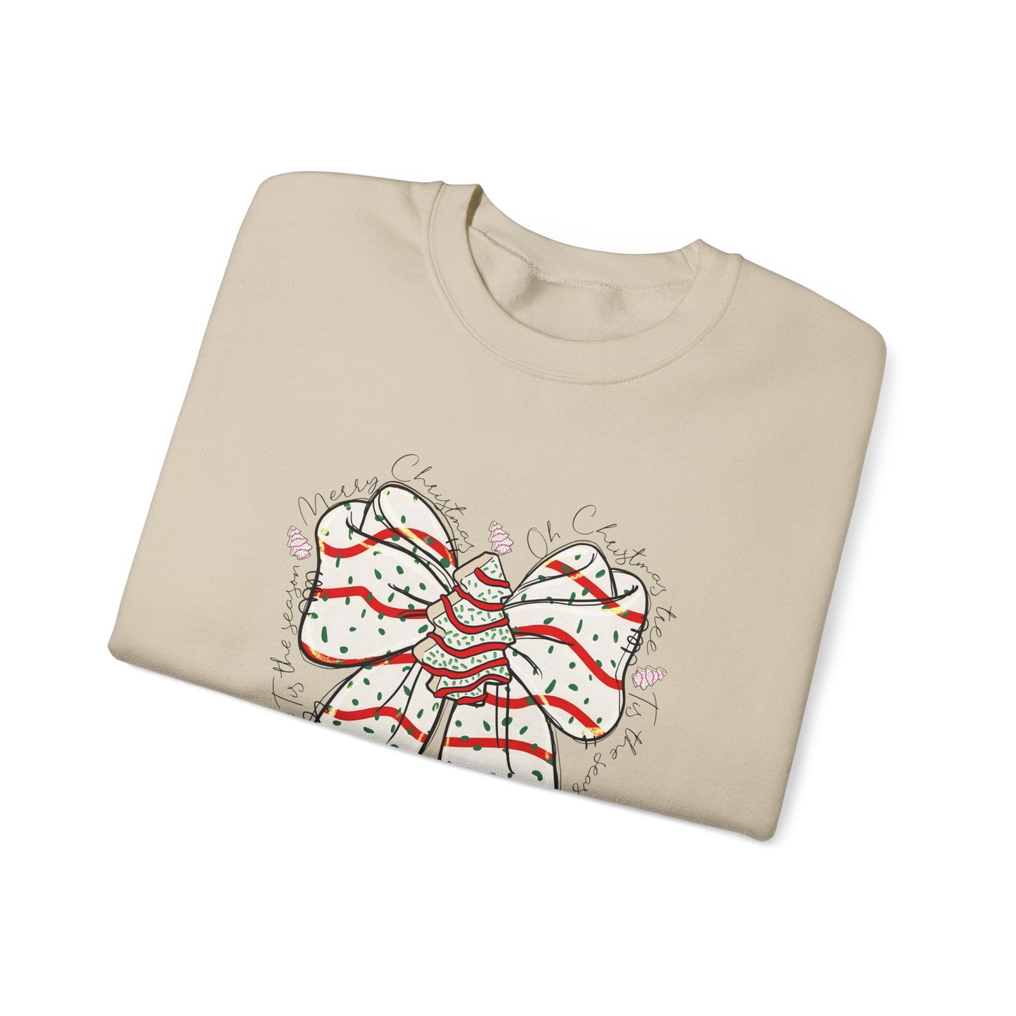 Christmas Tree Cake Bow Christmas Crewneck