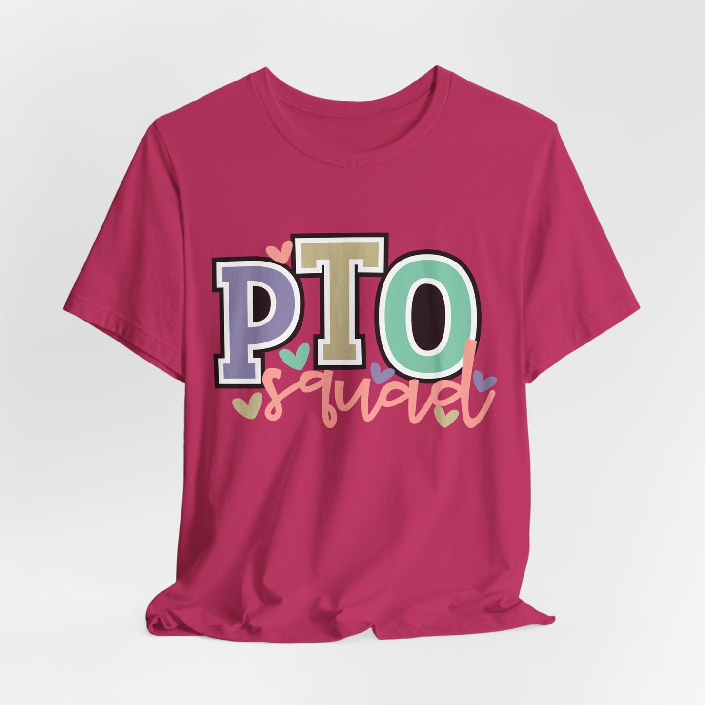 Colorful PTO Teacher/Parent Volunteer Squad Tee