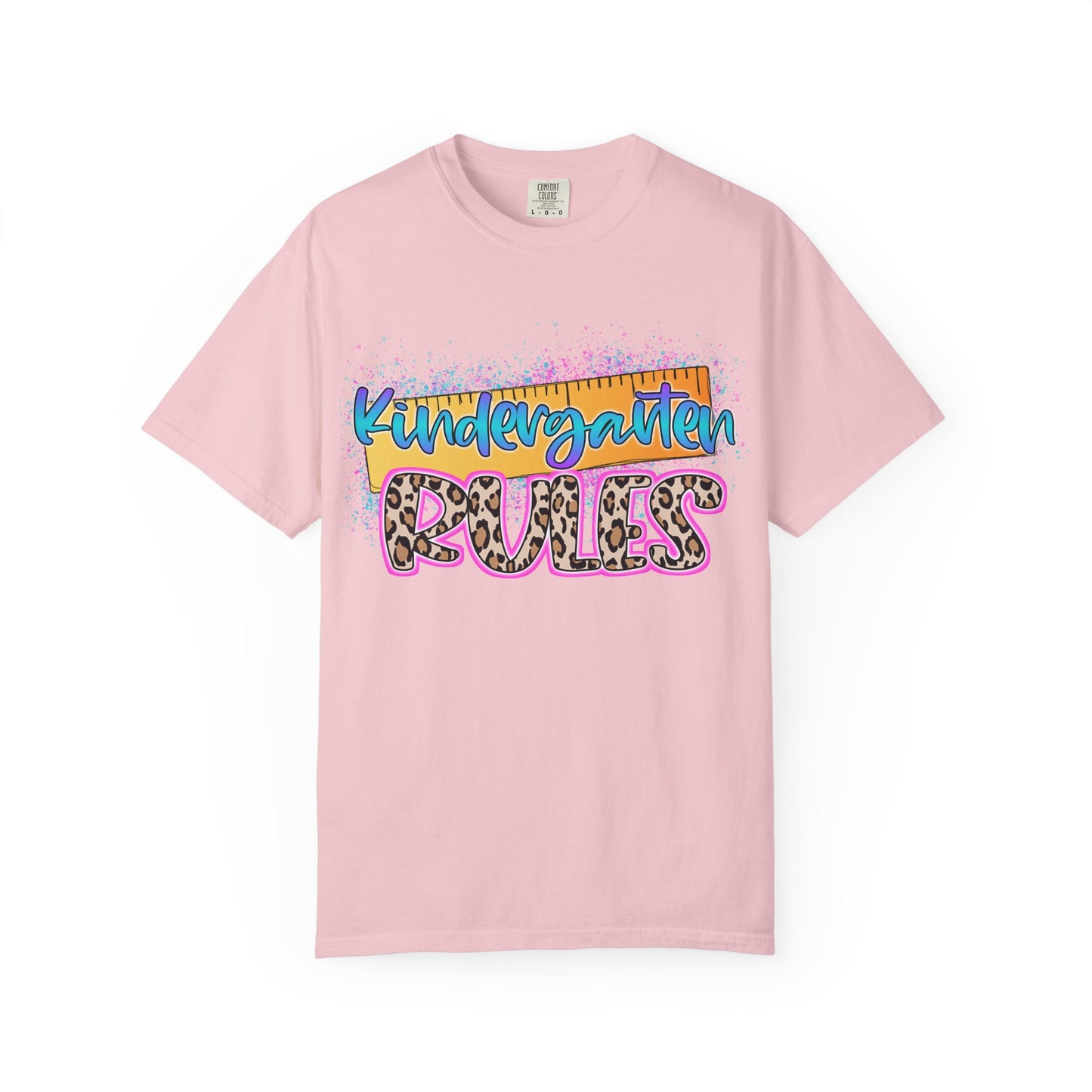 Kindergarten Rules T-Shirt, Fun Preschool Shirt, Unisex Garment-Dyed Tee, Back to School Top, Teacher Gift
