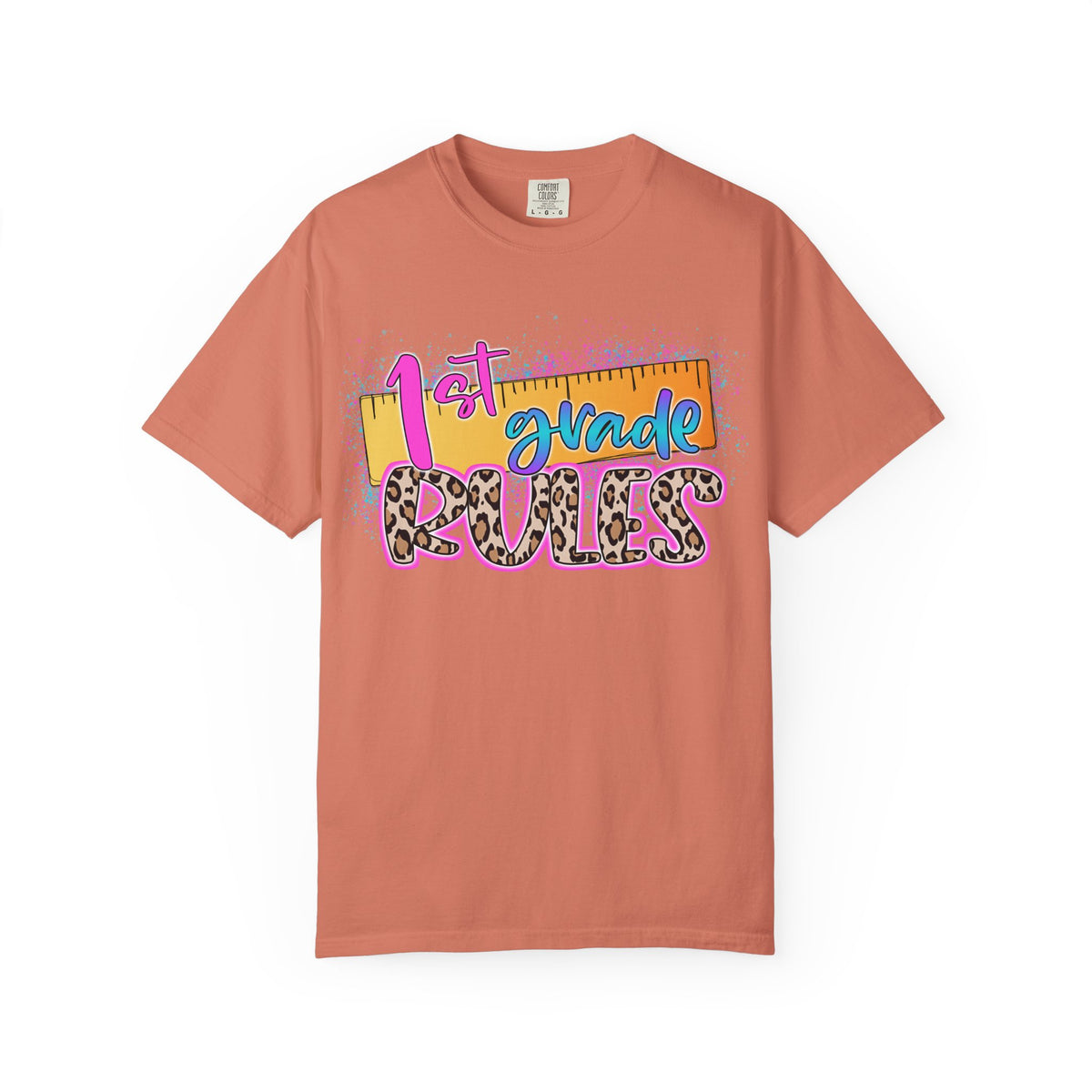 First Grade Rules T-Shirt, Unisex Garment-Dyed Tee, Back to School Top, Teacher Gift