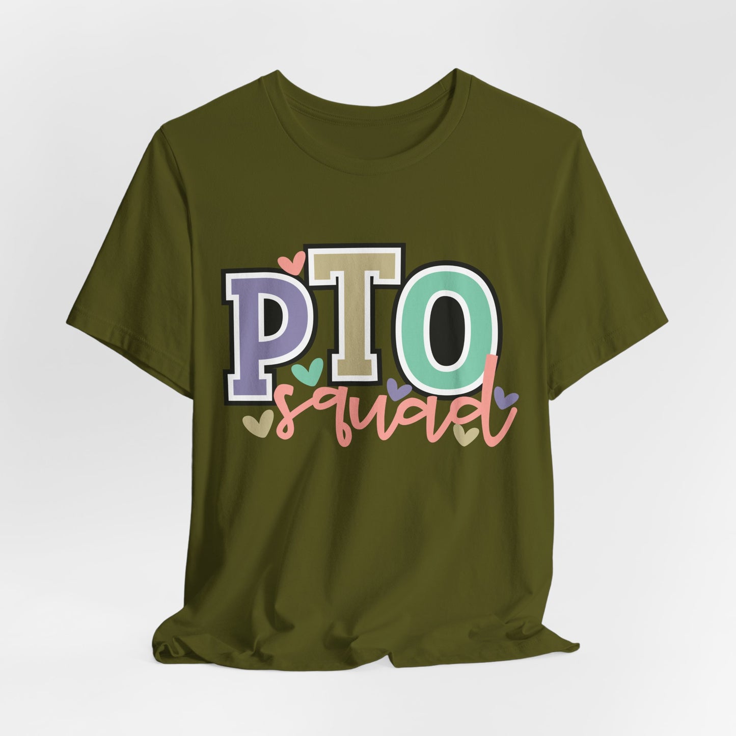 Colorful PTO Teacher/Parent Volunteer Squad Tee