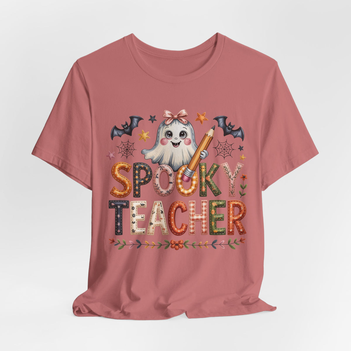 Patchwork Spooky Teacher Graphic Tee