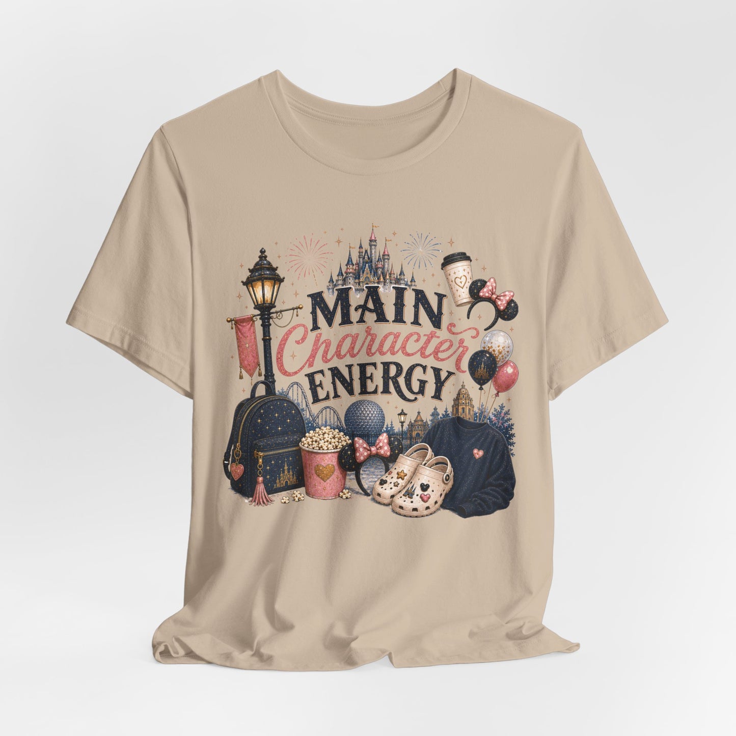 Main Character Energy Tee — Theme Park Fan Graphic T‑Shirt
