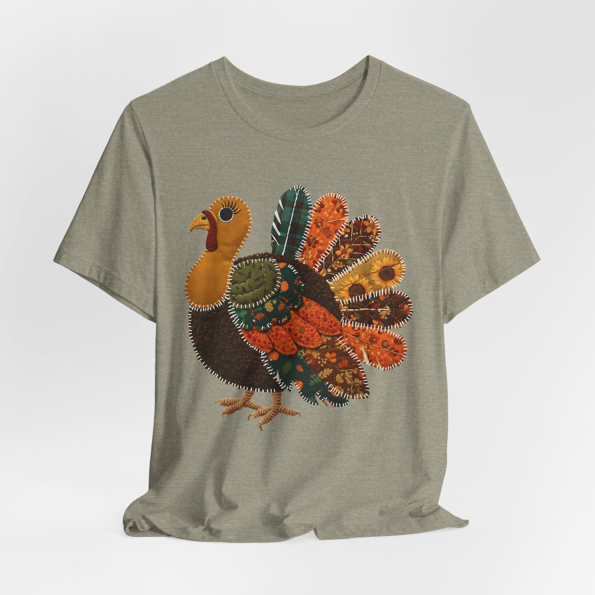 Patchwork Turkey - Thanksgiving Graphic Tee