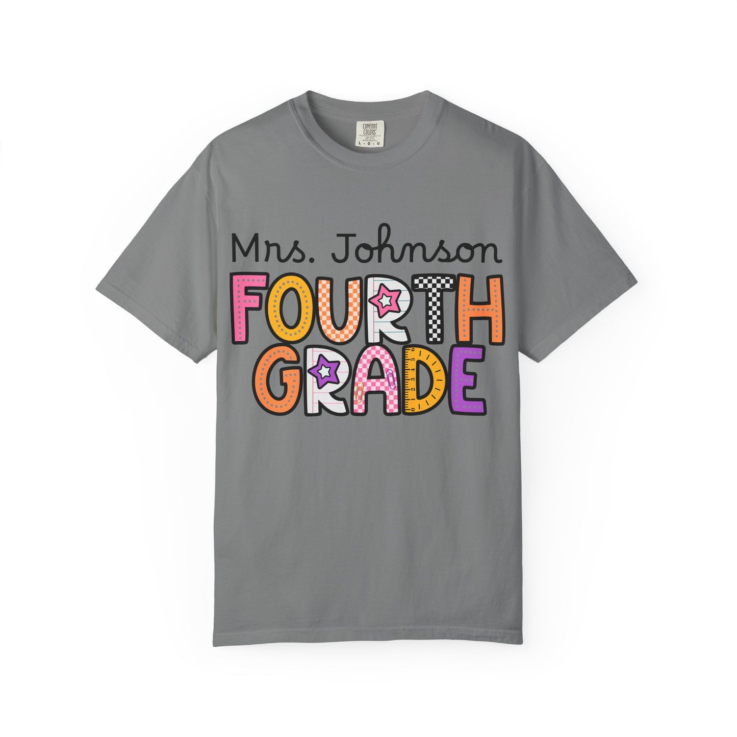 Personalized Fourth Grade Teacher T-Shirt