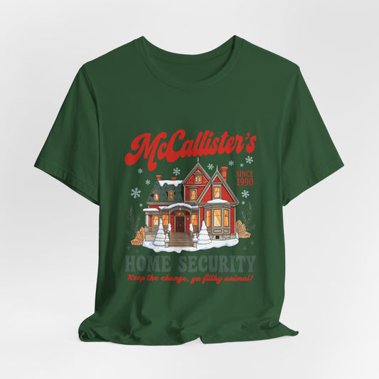 McCallister's Home Security T-Shirt — Christmas Vacation Movie Cozy Tee