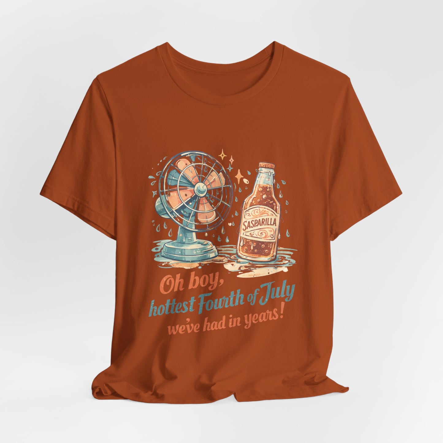 Progress Retro Tee — “Oh boy, hottest Fourth of July we’ve had in years!”