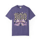 Boo Checkerboard Bow Halloween Graphic Tee