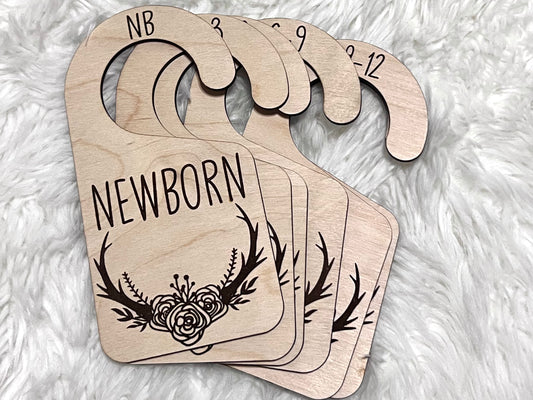 Boho Deer Antlers Baby Closet Organizers