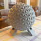 Futuristic Geodesic Sphere Lamp | Theme Park Inspired LED Light | Sci-Fi Home Decor