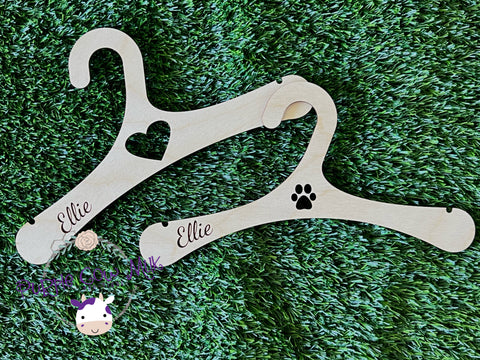 Custom Wood Pet Clothing Hangers