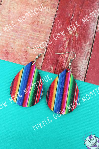 Serape Teardrop Earrings