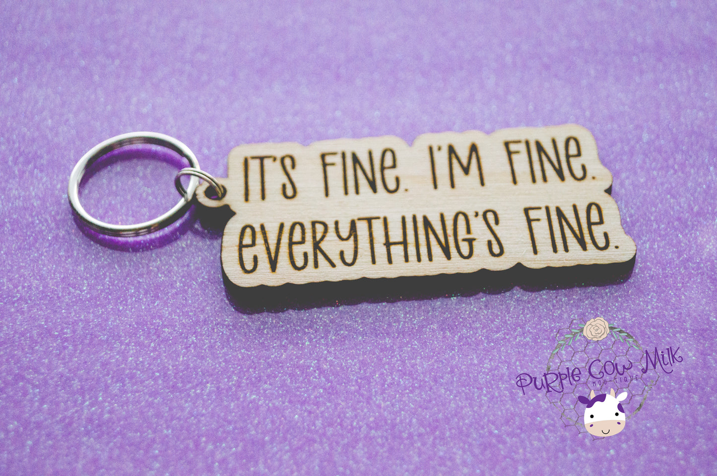 I'm Fine Key Ring