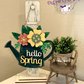 Hello Spring Water Can Door Hanger