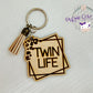 Leopard Geo Twin Life Key Ring