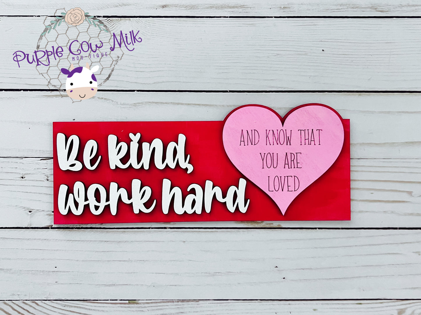 Be Kind Work Hard Banner Insert