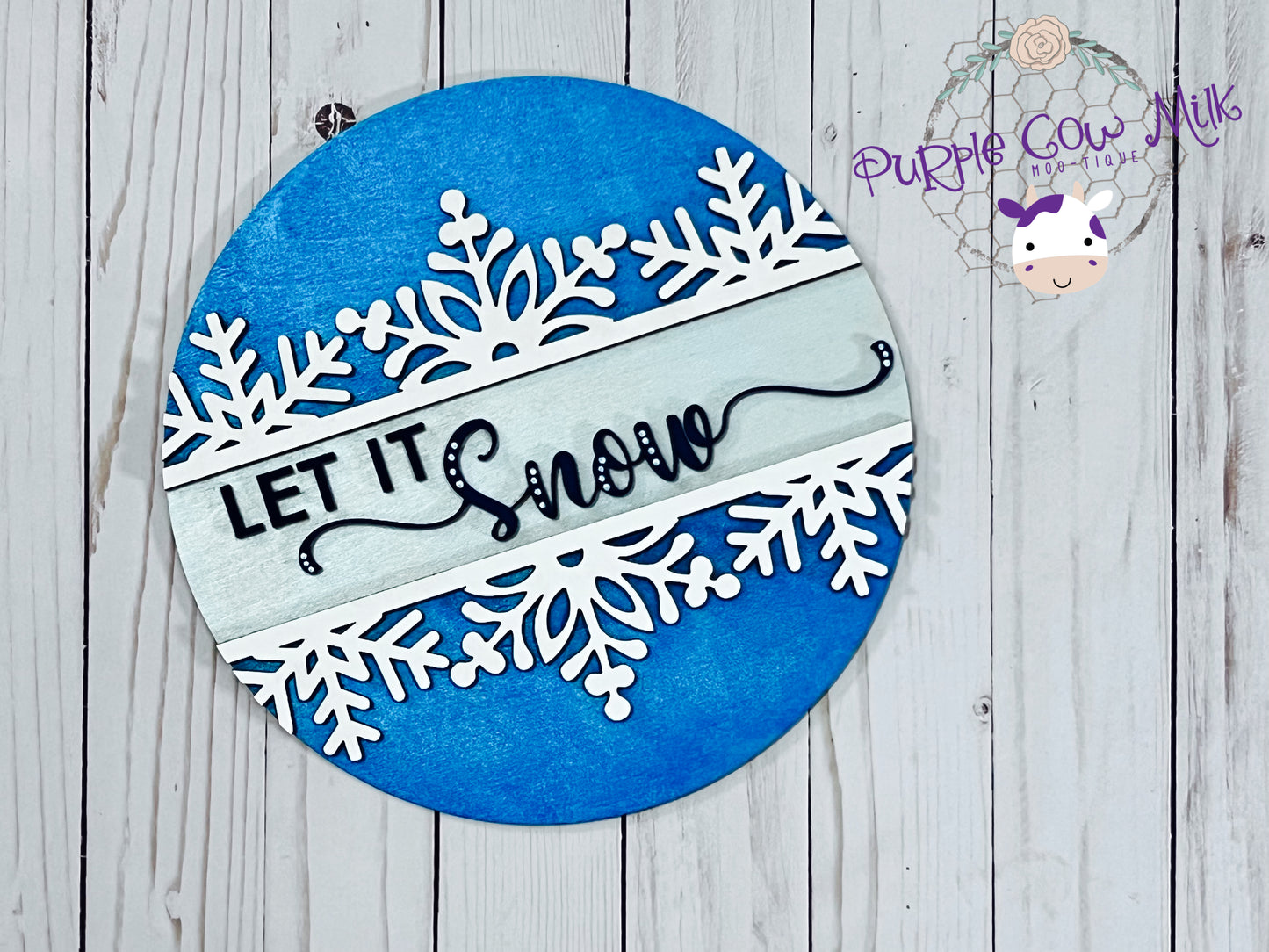 Let It Snow Winter Door Hanger