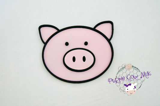 Pink Piggy Face Icon