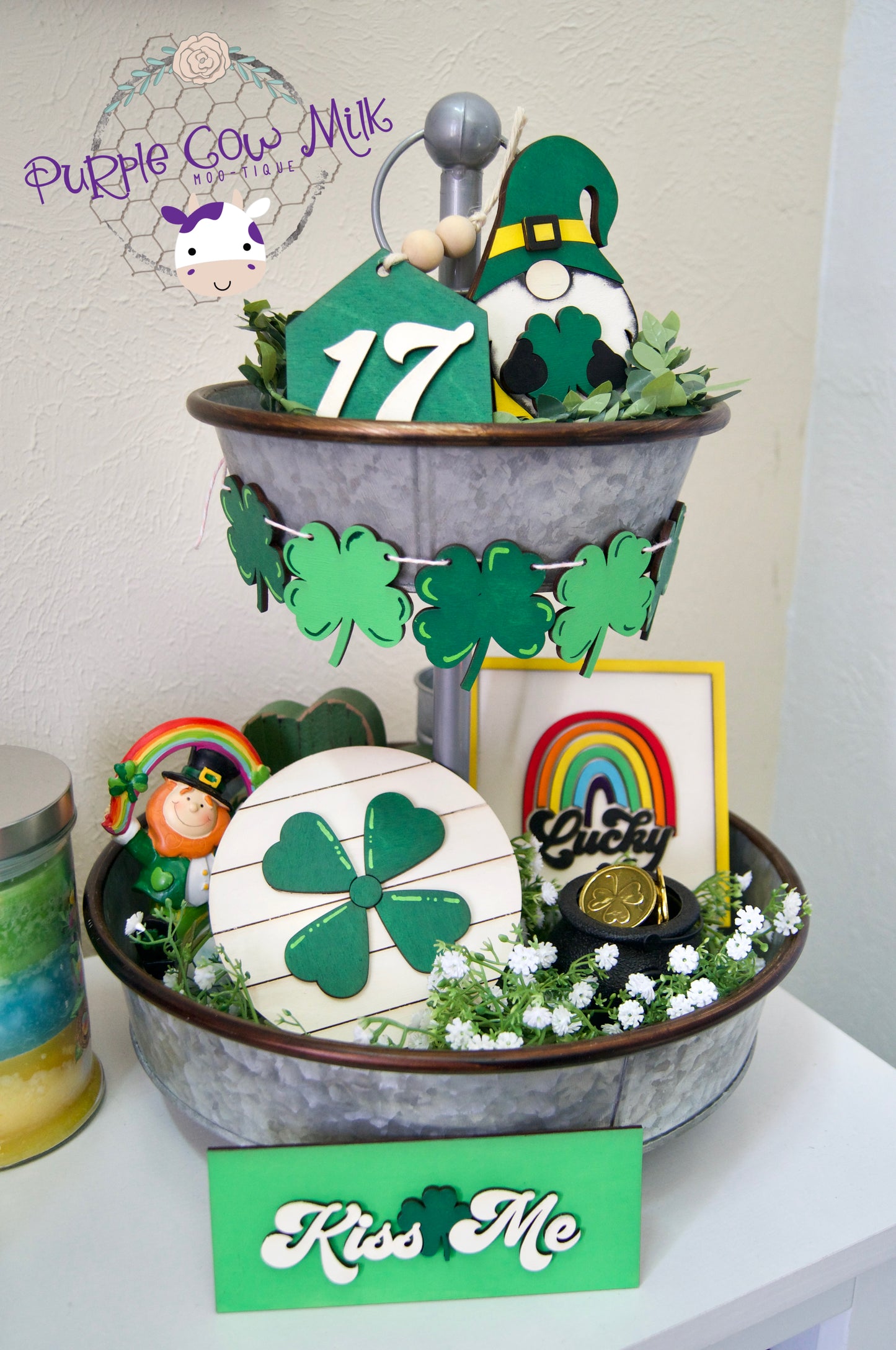 Kiss Me St. Patrick's Day Tiered Tray Bundle