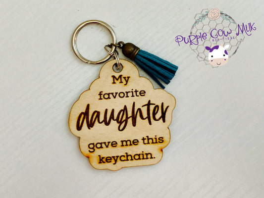 My Favorite Daughter Key Ring