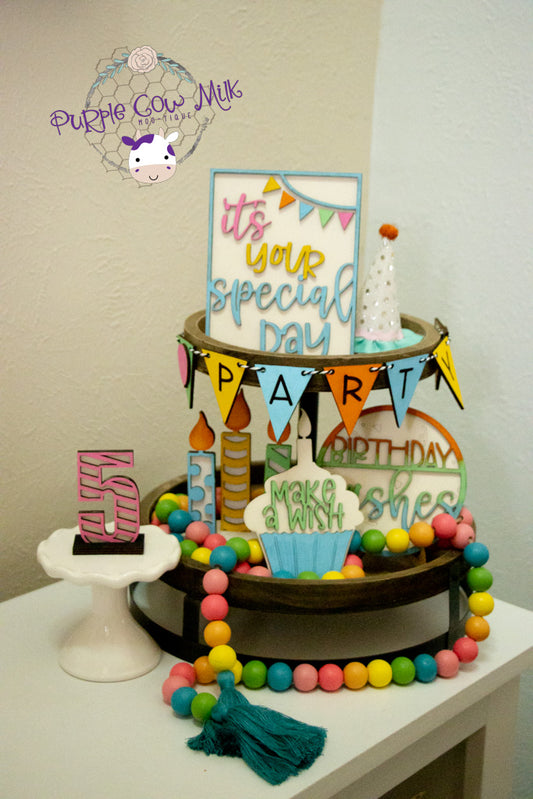 Bright Birthday Tiered Tray Bundle