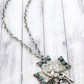 Burnished Silvertone Western Cross Necklace